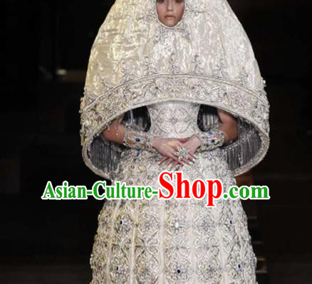 Halloween Cosplay Nun Stage Show Candy Costumes Brazilian Carnival Parade White Dress and Headwear for Women