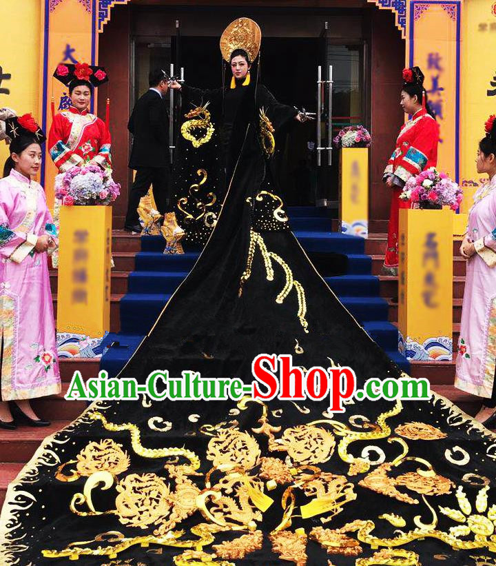 Chinese Stage Show Green Costumes Brazilian Carnival Parade Trailing Dress for Women