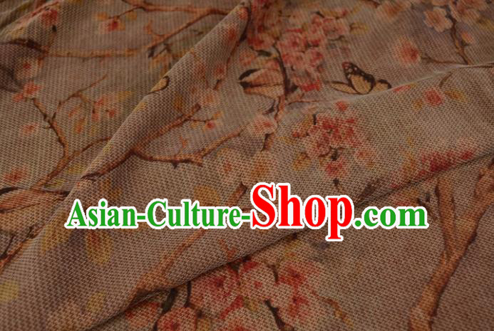 Asian Chinese Traditional Flowers Birds Pattern Silk Design Brocade Fabric Chinese Gambiered Guangdong Gauze Material