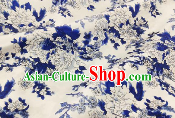 Asian Chinese Traditional Peony Pattern Design Brocade Fabric Silk Fabric Chinese Material