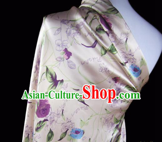 Asian Chinese Traditional Pattern Design Pink Brocade Fabric Silk Fabric Chinese Material