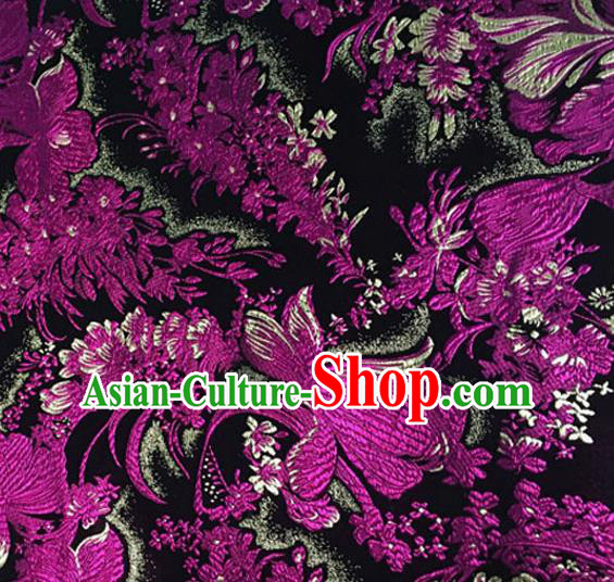 Asian Chinese Tang Suit Brocade Material Traditional Pattern Design Satin Silk Fabric