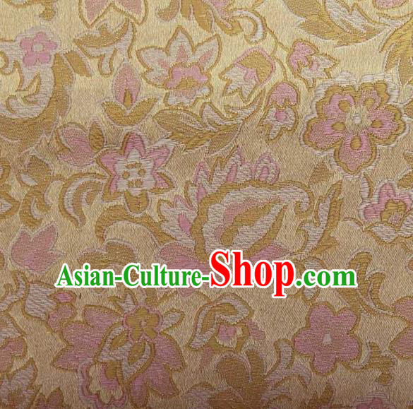 Asian Traditional Pattern Design Pink Satin Material Chinese Tang Suit Brocade Silk Fabric