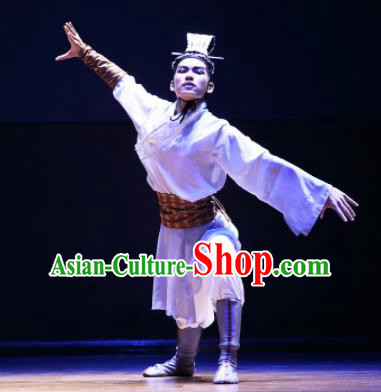 Chinese Traditional Classical Dance Costumes Drama Performance Li Bai Hanfu Clothing for Men
