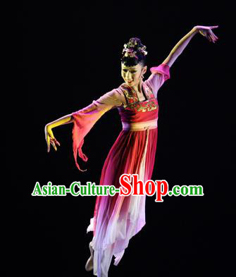 Chinese Traditional Classical Dance Group Dance Costumes Stage Performance Hanfu Dress for Women