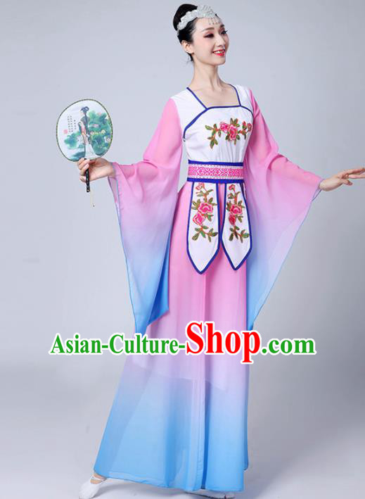 Chinese Traditional Classical Dance Costumes Stage Performance Dance Pink Dress for Women