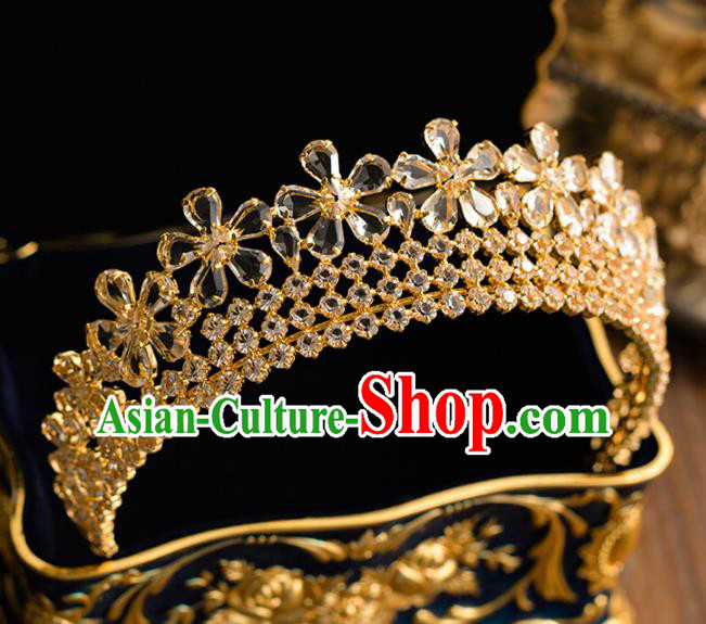 Top Grade Wedding Bride Hair Accessories Princess Handmade Royal Crown Headwear for Women