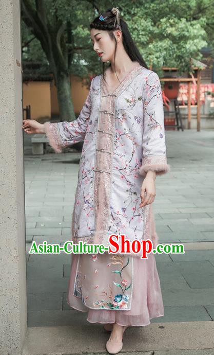 Chinese Traditional Costumes National Coat Tang Suit Overcoat for Women
