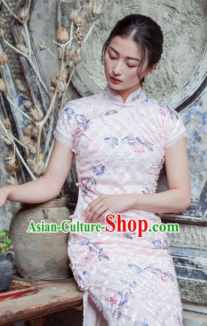 Chinese Traditional Tang Suit Costumes National Qipao Dress Classical Cheongsam for Women