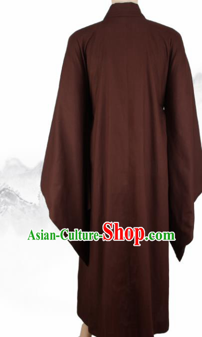 Chinese Traditional Buddhist Monk Clothing Brown Monk Robe Buddhism Monks Costumes for Men