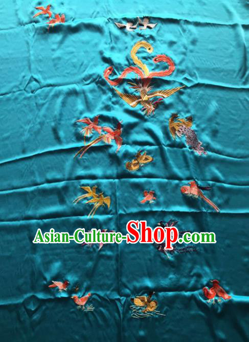 Chinese Traditional Embroidered Phoenix Silk Patches Handmade Embroidery Craft