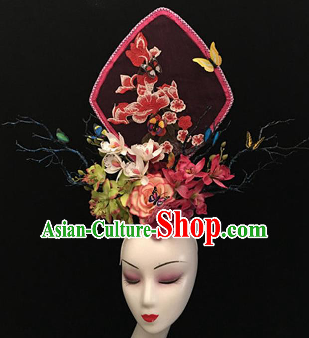 Top Halloween Giant Goldfish Hair Accessories Chinese Traditional Catwalks Headpiece for Women