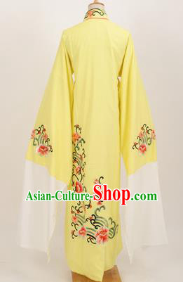 Professional Chinese Traditional Beijing Opera Niche Yellow Robe Ancient Scholar Costume for Men