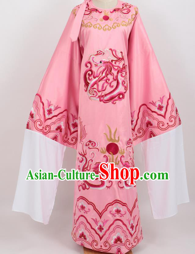 Professional Chinese Traditional Beijing Opera Niche Pink Ceremonial Robe Ancient Number One Scholar Costume for Men