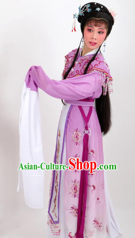 Professional Chinese Traditional Beijing Opera Diva Purple Dress Ancient Imperial Consort Costumes for Women