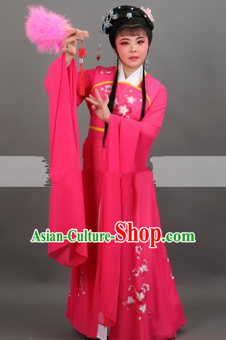 Professional Chinese Traditional Beijing Opera Rosy Dress Ancient Court Lady Costume for Women