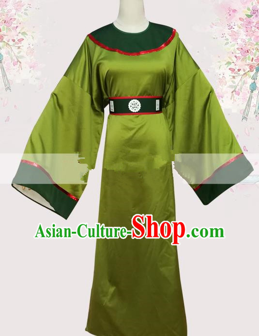 Professional Chinese Traditional Beijing Opera Green Robe Ancient Court Eunuch Costume for Men