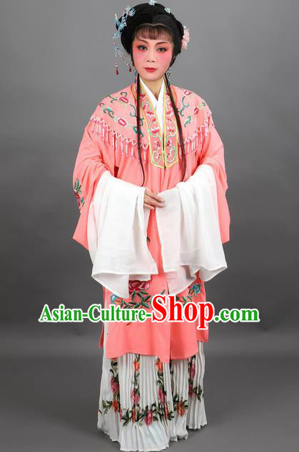 Professional Chinese Traditional Beijing Opera Orange Cloak Ancient Nobility Lady Costume for Women