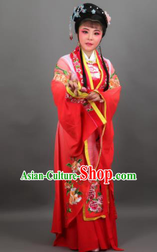 Chinese Traditional Peking Opera Diva Empress Red Dress Ancient Court Queen Costume for Women