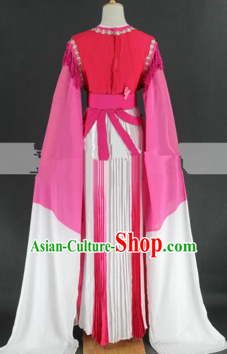 Professional Chinese Traditional Peking Opera Rosy Dress Ancient Palace Maid Costume for Women