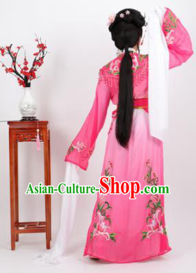 Chinese Traditional Peking Opera Actress Court Princess Rosy Dress Ancient Palace Lady Costume for Women