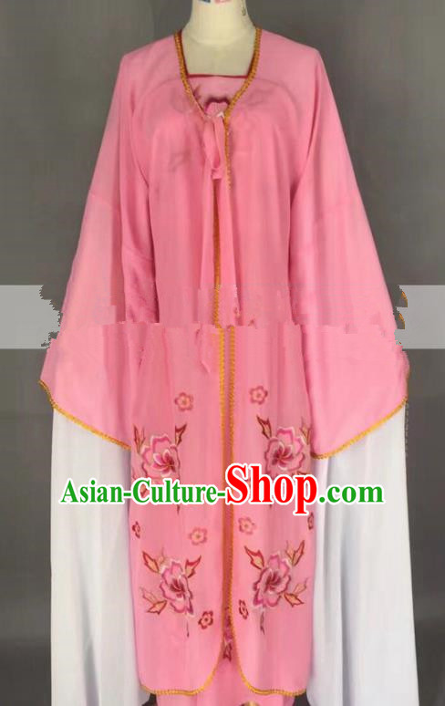 Chinese Traditional Peking Opera Actress Servant Girl Pink Dress Ancient Poor Lady Costume for Women