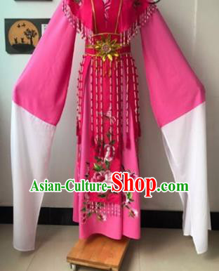 Chinese Traditional Peking Opera Rosy Dress Ancient Imperial Consort Costume for Women