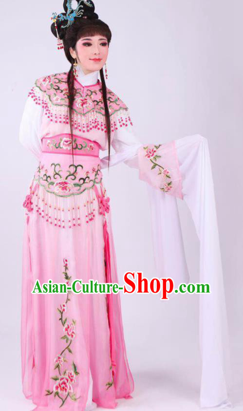 Chinese Traditional Peking Opera Actress Hua Tan Pink Dress Ancient Rich Lady Costume for Women