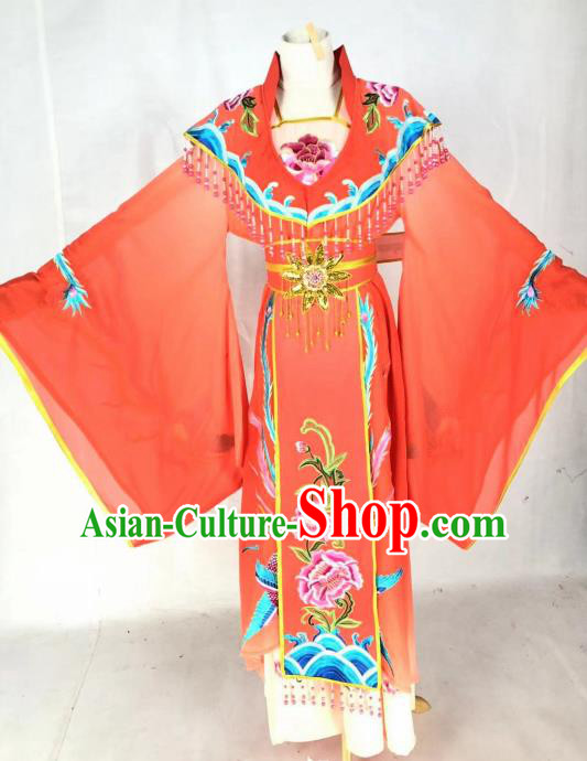 Chinese Traditional Peking Opera Actress Empress Red Dress Ancient Court Queen Costume for Women