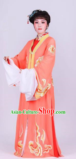 Chinese Traditional Peking Opera Actress Wang Xifeng Orange Dress Ancient Empress Costume for Women