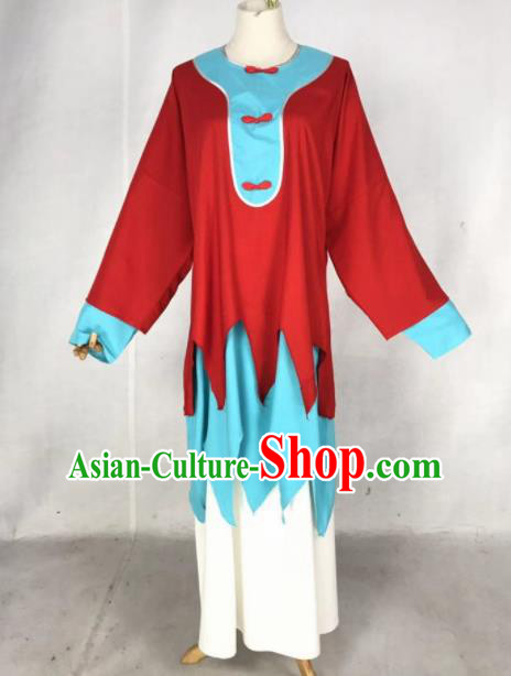 Chinese Traditional Peking Opera Female Prisoner Red Dress Ancient Inmates Dou E Costume for Women