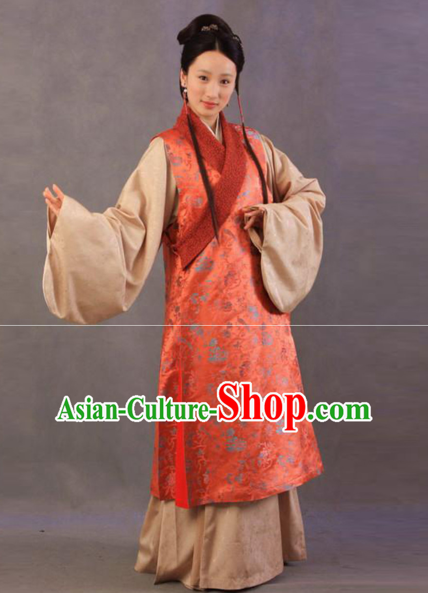 Ancient Chinese Female Civilian Costumes Normal People Costumes for Women
