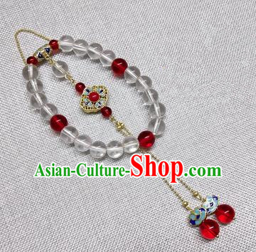 Chinese Traditional Hanfu Pendant Palace Red Brooch Accessories Ancient Qing Dynasty Queen Breastpin for Women