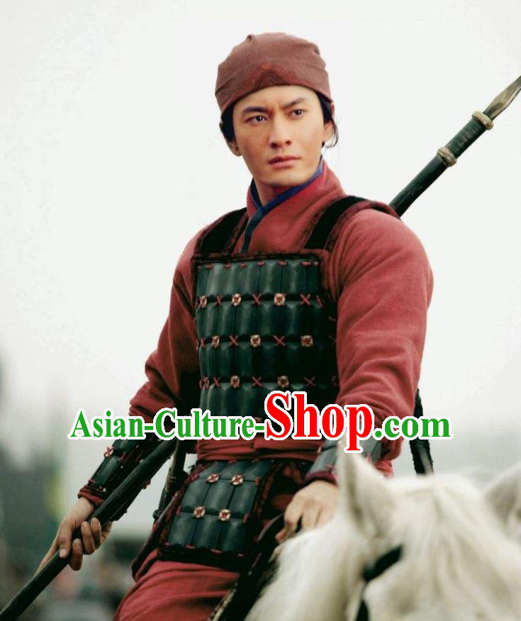 Chinese Ancient Southern Song Dynasty General Yue Fei Costumes Body Armor Complete Set