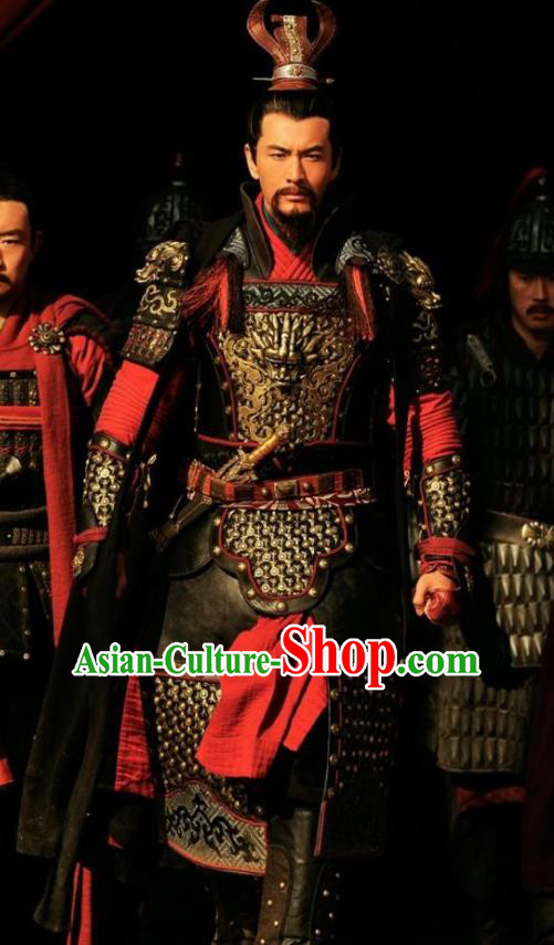 Chinese Ancient Southern Song Dynasty General Yue Fei Body Armor Costumes Complete Set