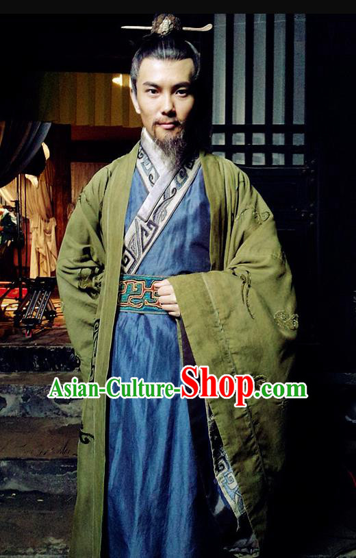 Chinese Ancient Zhou Dynasty Minister Chang Hong Costumes Complete Set