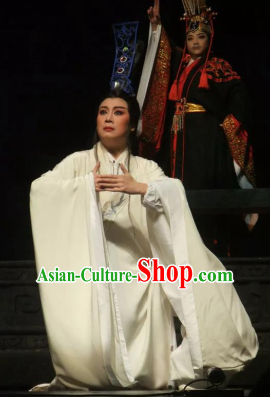 Chinese Ancient Warring States Period Minister Han Fei White Hanfu Clothing Philosopher Han Feizi Hanfu Costumes Complete Set