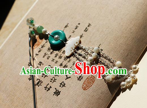 Chinese Ancient Song Dynasty Imperial Consort Tassel Hairpins Traditional Hanfu Court Hair Accessories for Women