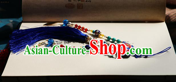 Chinese Ancient Qing Dynasty Imperial Consort Embroidered Brooch Pendant Traditional Hanfu Court Accessories for Women