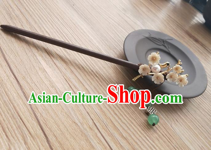 Chinese Ancient Rosewood Hairpins Traditional Hanfu Court Hair Accessories for Women