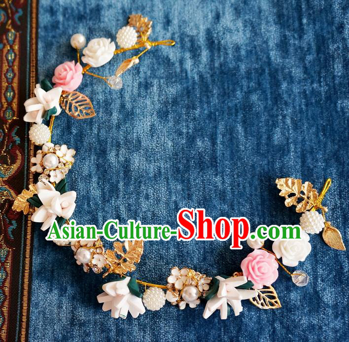 Chinese Ancient Ming Dynasty Princess Ceramics Hair Clasp Hairpins Traditional Hanfu Court Hair Accessories for Women