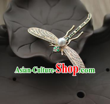 Chinese Traditional Hanfu Dragonfly Brooch Pendant Ancient Cheongsam Breastpin Accessories for Women