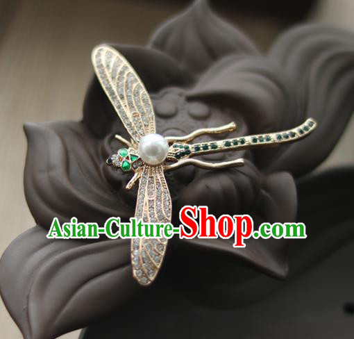Chinese Traditional Hanfu Dragonfly Brooch Pendant Ancient Cheongsam Breastpin Accessories for Women