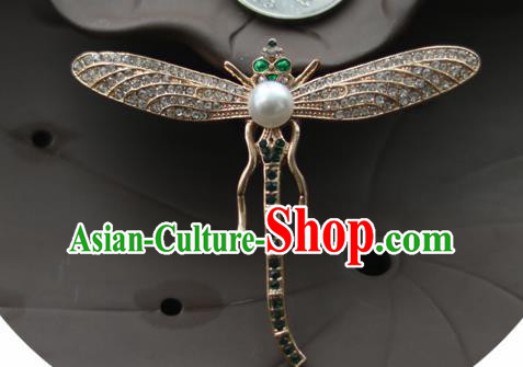 Chinese Traditional Hanfu Dragonfly Brooch Pendant Ancient Cheongsam Breastpin Accessories for Women