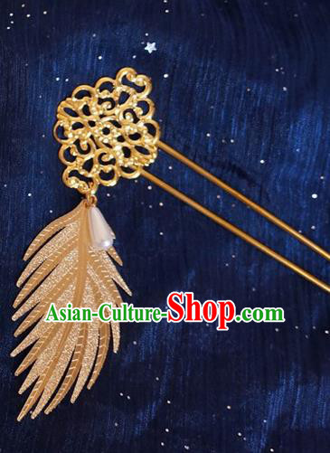 Chinese Ancient Tang Dynasty Princess Golden Hairpins Traditional Hanfu Court Hair Accessories for Women