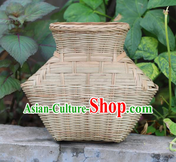 Chinese Traditional Bamboo Ware Handmade Bamboo Weaving Creel Basket