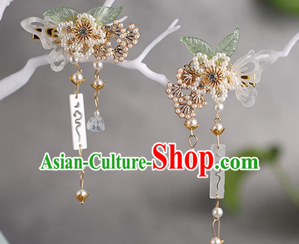 Chinese Ancient Ming Dynasty Princess Pine Hair Claws Hairpins Traditional Hanfu Court Hair Accessories for Women