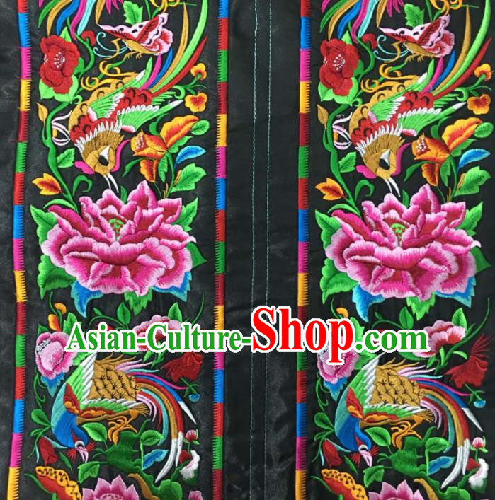 Chinese Traditional Embroidery Cloth Accessories National Embroidered Peony Dress Patch