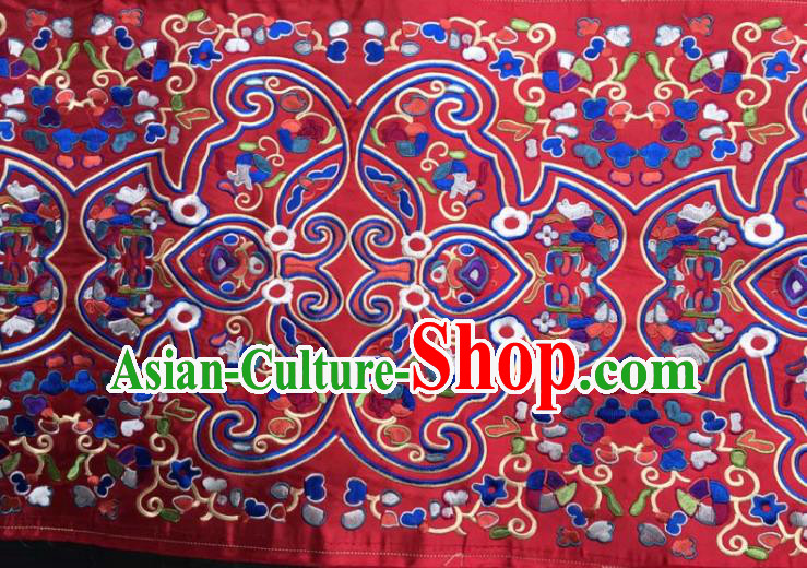 Chinese Traditional National Embroidered Red Dress Patch Embroidery Cloth Accessories
