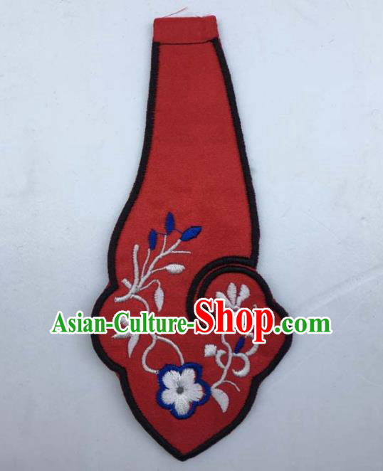 Chinese Traditional Embroidery Red Shoulder Accessories National Embroidered Cloud Patch
